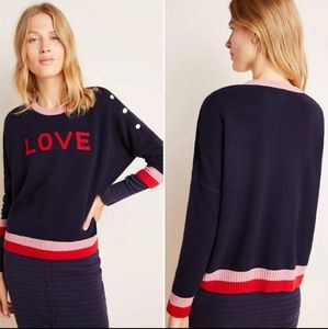 Sundry Anthropologie Love Button Shoulder Sweater